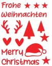 Weihnachten Set Bügelbild